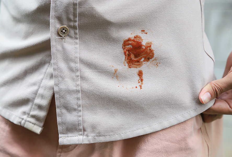 tomatensaus vlekken kleding